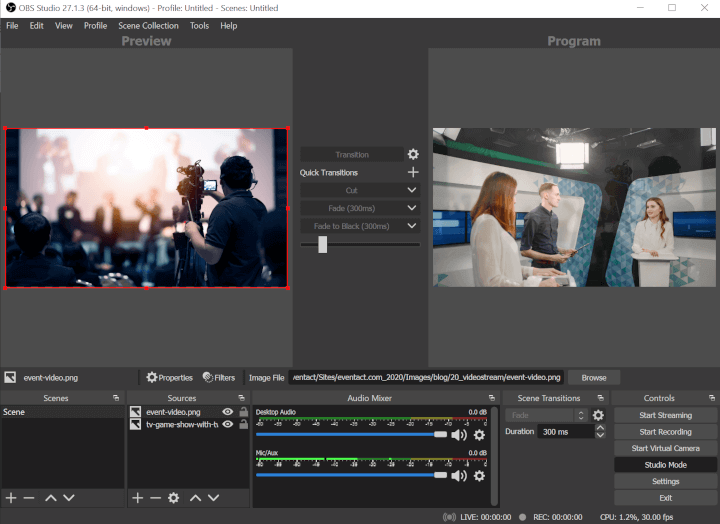 Event registration form
