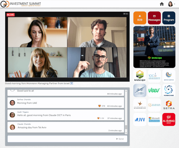 Hybrid event platform