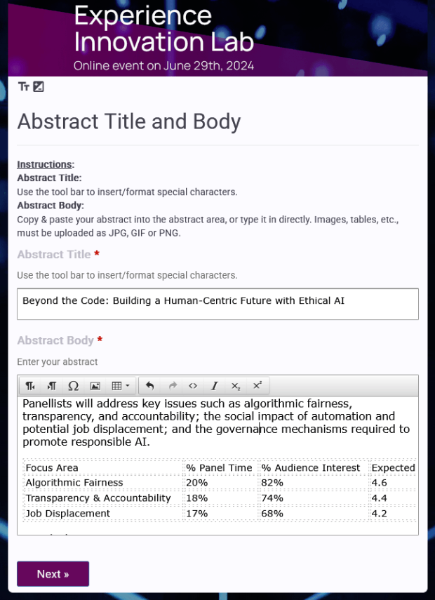 abstract submission form
